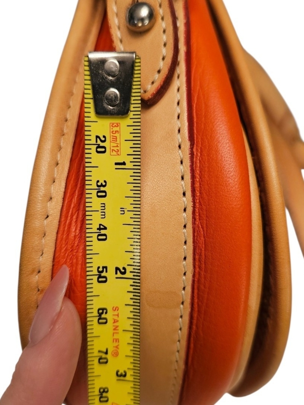 Vintage Dooney & Bourke Orange All Weather Leather Crossbody Bag AWL Equestrian - Picture 11 of 13